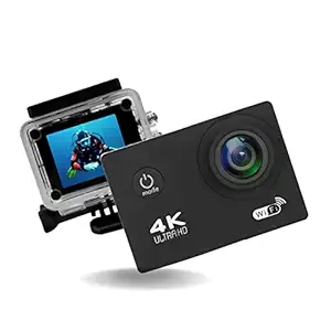 Squaircle 4K Ultra HD Water Resistant Sports WiFi Action Camera with 2 Inch Display (16MP, Black)