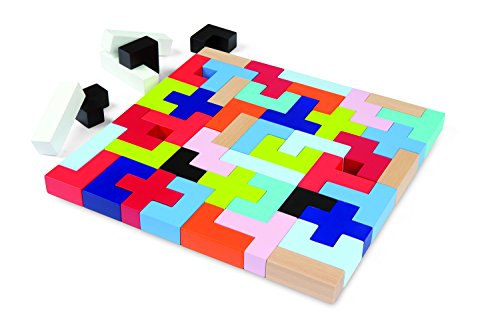 Imagen 2 de Janod 4508063 - Juego de bloques de diferentes formas (50 piezas), varios colores