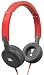Produktbild JBL T300A Ohraufliegender On-Ear Kopfhörer mit In-Line 1-Tasten-Fernbedienung/Mikrofonsteuerung - Rot/Grau