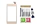 Price comparison product image Flügel for wiko Jerry 2 5.0 Inch Touch Screen Digitizer Front Glass Gold (No LCD) Repair Replacement Part + Tools + Adhesive
