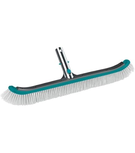 Poolbürste Mit Teleskopstange – 43 Cm Breitflächenbürste Mit Halbkugel-Borsten Für Folienpools, Fliesen & Stufen