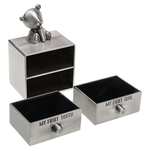 MagiDeal Zahndose / Lockendose / Haardose / Pillendose für Erste Locke, erste Zahndose – Geschenk Geburt Taufgeschenk - 5