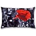 Produktbild Arsvita Fotodruck Kissen mit Motiv 40x60 cm, moderner Abnehmbarer Fotoprint Bezug in vielen verschiedenen Designs erhältlich (Blume rot)