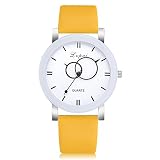 Damen-Uhren Casual Quarz Lederband Uhr Analoge Armbanduhr Uhr Analog Quarz mit Armband Edelstahl Analoge Quarz Armbanduhr Uhr mit Leder-Armband Geschenke Für Frauen