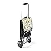 Produktbild Unbekannt TRI Shopping-Boy, Einkaufstrolley, faltbarer Einkaufswagen, Shoppingtrolley, Korb, Blumenmuster, belastbar bis 30kg, 45 x 30 x 19 cm