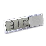 Característica: Gosear Termómetro Digital Acuario Electrónico de LCD Cristal / Medidor de Temperatura con Auto-Adhesivo y Sonda LED Temp del Tanque de Pescados