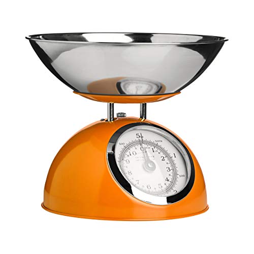 HealthCentre Premier Housewares 5 Kg Mechanical Kitchen Scale, Orange