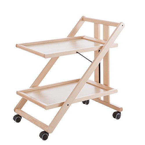 Arredamenti Italia AR_IT- 570 GIMMY elegant serving trolley, finishing natural.