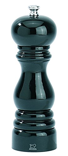 Peugeot Set PARIS Pfeffermühle + Salzmühle schwarz / Mohn rot lackiert 18 cm + Stoffbeutel - 2