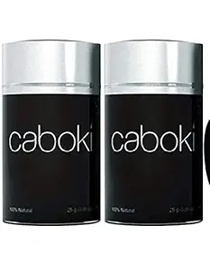 AOQ Caboki Hair Fibers For Regrowth, Hair Loss Concealer And Instant Styling Dark Brown Color 2 Units 25 gm Each