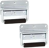 Gewicht: 255 g / Stück Adam Hall Hardware 3412 M2 AH - 2er Set Klappgriff / Kistengriff gefedert silber 4-Loch