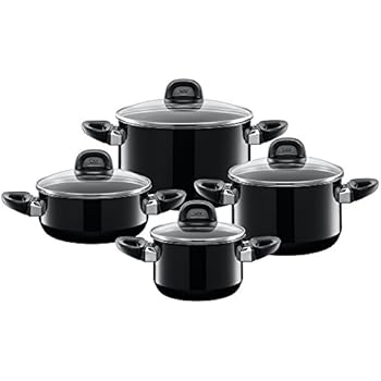 Silit 15180011 Topf-Set 4-teilig, piano black: Amazon.de