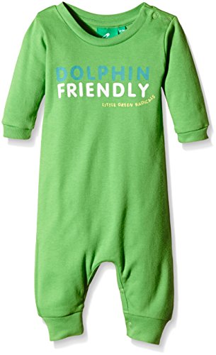 Little Green Radicals Unisex Baby Dolphin Friendly Playsuit Romper, Green, 6-9 Months
