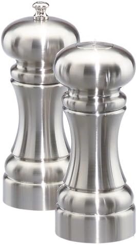 Chef Specialties Westin Matte Chrome Pepper Mill and Salt Shaker Set, 5-Inch by Chef Specialties