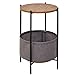 Produktbild FRF Kleiner Couchtisch- Haushalt Kreative Runde Schmiedeeisen Kleine Couchtisch, Wohnzimmer Sofa Ecktisch Kleine Wohnung (Farbe : Braun, größe : 38.7x55.8cm)