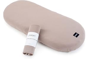 ‎POOFI Poofi Spannbettlaken für Kinderwagen Stubenwagen | Kinderbettlaken | 100% Bio-Baumwolle | Natürliche Weich und Atmungsaktiv Bettlaken | Größe 35x75 cm | Farbe Choco