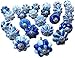 Produktbild Set of 25 Blue and white hand painted ceramic pumpkin knobs cabinet drawer handles pulls by Karmakara