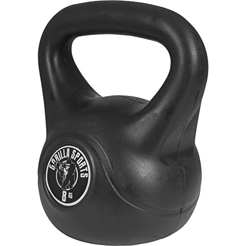 Gorilla Sports Kettlebell Cement 2-20 KG – Gorilla Sports Kunststoff Kugelhantel Schwunghantel Gewichte - 2