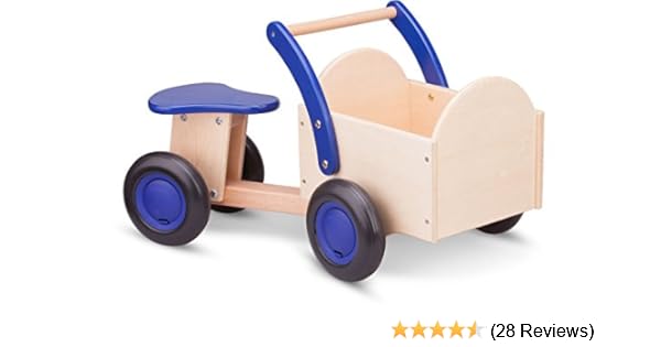 bike with wooden child carrier