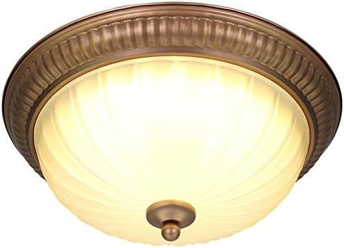 AMZH American Retro round Ceiling Lamps Nordic Mediterranean Lamps Pastoral Iron Lamps Bedroom European Style Ceiling Lamps Recessed Lights Flush Mount width 37cm high 15cm 110v 220v e27