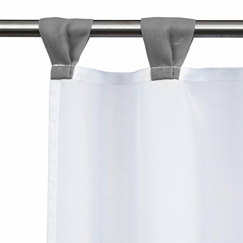 1er-Pack Voile Scheibengardine mit Schlaufen HxB 60x145cm Grau - 3