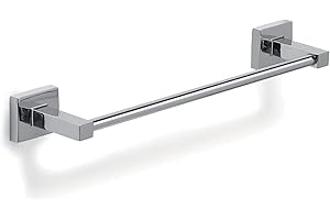 Gedy G-Pukhet Porta Asciugamani CM.35, Colore Cromo, Componenti Realizzati in Acciaio Inox e Cromall, Garanzia 2 Anni, Misure 4,5 x 38,4 x 6,8 CM e Peso 0,215 kg, Design R&S