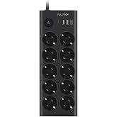 NeKuBa Type-C Port Girişli Akım Korumalı 10'lu Priz, 3 USB, 1 Type-C Giriş, Isıya Dayanıklı, Grup Priz, &Ccedil;oklu Uzatma Kablo, S