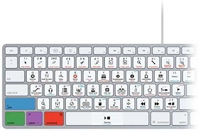 Apple Logic Pro X Keyboard Stickers | Mac | QWERTY UK, US | Special for Apple Keyboards. Glare-free vinyl stickers.