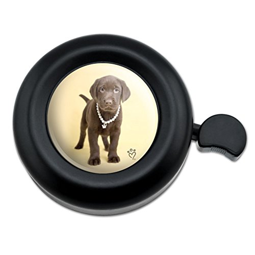 GRAPHICS MORE Chocolate Lab Labrador Puppy Dog Crown Necklace Bicycle  Handlebar Bike Bell
