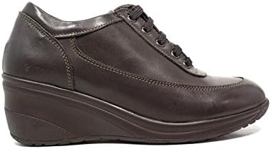 Only I Wedge sneakers average woman brown leather 4265 new autumn winter collection 2016 2017