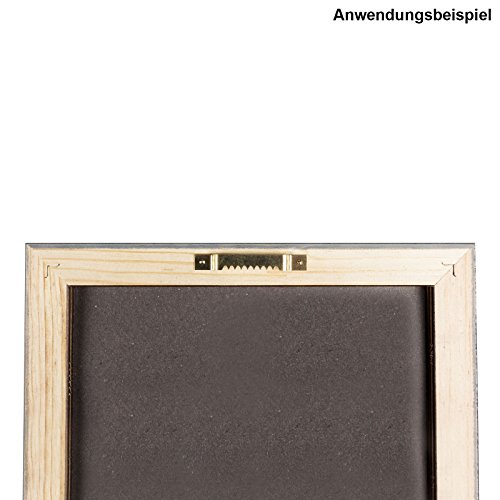 Leha® Bildaufhänger, 10 Stück mit Nägeln, Zackenaufhänger für Keilrahmen, Aufhänger für Holzrahmen, Aufhänger für Holz-Bilderrahmen, Bilderrahmenaufhänger - 4