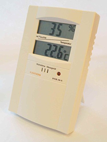 Klimatherm Digitales Thermometer Hygrometer Schimmel Vorsorge Wohnklima Messgerät DTH-10-S-N 3 Jahre Garantie - 2