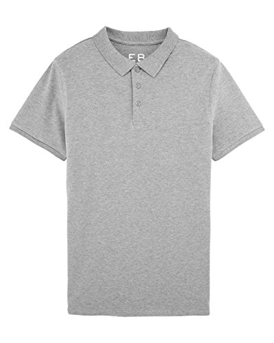 Everbasics Herren Polo-Shirt Strasbourg, Grau Meliert, Gr. L Everbasics Herren Polo-Shirt Strasbourg, Grau Meliert, Gr. L
