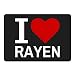 Produktbild Mousepad Classic I Love Rayen schwarz
