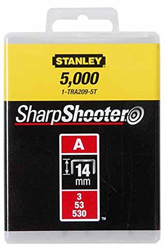 Stanley Klammern Typ A 8 mm, Klammern aus Runddraht für Elektro- und Handtacker Typ A, 5000 Stück, 1-TRA205-5T - 3