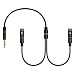Produktbild Zantec Tragbarer Headset Adapter Splitter 3,5 mm Klinke Kabel mit separaten Mic- und Audio-Design Schwarz