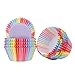 Produktbild QH-shop Cupcake Wrapper Regenbogen Papier Fällen Liners Muffin Backförmchen für Dessert Hochzeit Geburtstag Party 200 Stück