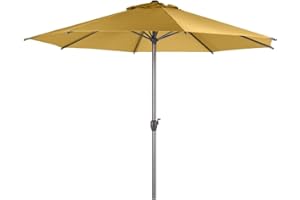 Hespéride - Parasol Droit Rond Loompa Jaune Moutarde