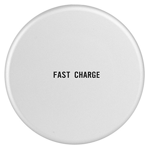 Preisvergleich Produktbild Fast Wireless Ladegerät, Wireless Charger, Kabelloses Ladegerät, Drahtlose Induktive, Induktion Ladegerät für iPhone X / iPhone 8 / 8 Plus,Samsung Galaxy S9 / S9 Plus / S8 / S8 Plus / Note 8 / S7 / S7 Edge und weitere (Weiß)