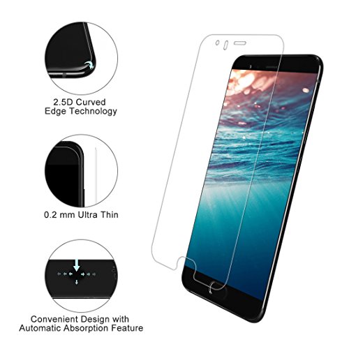 Protector de pantalla Xiaomi Mi6  NILLKIN Protector de alta definici  n de vidrio templado de alta definici  n  9H Dureza 3D Touch  Protector de pantalla de borde curvo de 0 2 mm con cubierta trasera suave para Xiaomi Mi6  Transparente