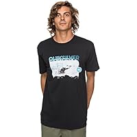 Quiksilver Classic Black Horizon, Camiseta para Hombre, Negro (Anthracite-Solid), M