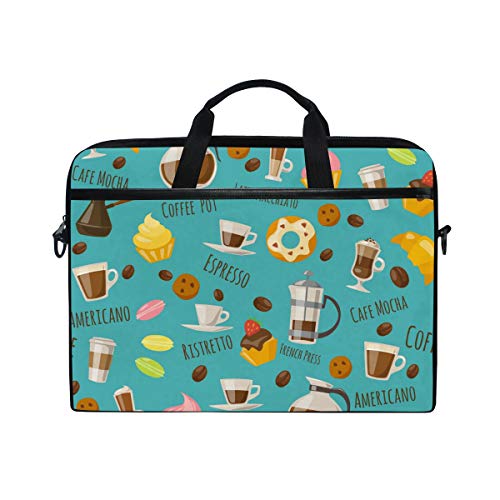 Preisvergleich Produktbild Ahomy Kaffeebohnen und Becher, multifunktional, Stoff, wasserdicht, Laptoptasche, Aktentasche, Schultertasche