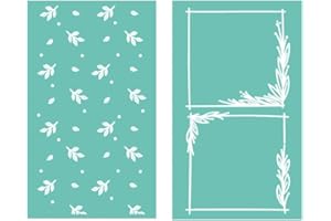 Craftelier - Set de 2 Mini Carpetas de Embossing Natura | Textura Natural para Scrapbooking y Manualidades | Compatible con Sizzix Big Shot, Minty Cut, Mini Evolution, Revolution | 7,64 x 12,62 cm