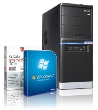 Gaming / Multimedia COMPUTER mit 3 Jahren Garantie! | Quad-Core! AMD A8-6600K 4 x 4000 MHz | 8192MB DDR3 | 1000GB S-ATA II HDD | AMD Radeon HD 8570 4096 MB DVI/VGA mit DirectX11 Technology | USB3 | FM2+ Mainboard | 22x Dual Layer DVD-Brenner | All-In One Card-Reader | 7 USB-Anschlüsse | Windows7 Professional 64 | GDATA Internet Security 2014 | #4576