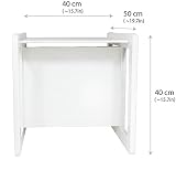 3 in 1 Multifunktionale Kindermöbel im Dreier Set bestehend aus einem Multifunktionalen Tisch und zwei Multifunktionale Kinderstühle oder ein Multifunktionales Nest von drei Couchtischen oder Beistelltischen für Erwachsene, aus massivem Buchenholz Weiß Lackiert - 3