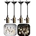 Produktbild E27 Hängelampe Vintage Lampenfassung Retro Antike Edison Pendelleuchte industrie Halter Lampe Sockel Fassung mit 1 Meter Kabel & Schalter, Bronze, 4er