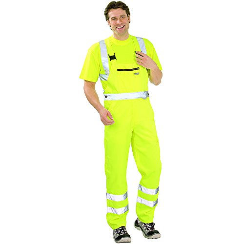 Planam Latzhose Warnschutz, Größe 52, 1 Stück, gelb, 2022052 - 5
