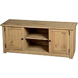 Acabado: Pino encerado. Seconique Panama Mueble para televisor con 2 Puertas y 1 Estante, marrón, Dimensions (L*W*H): 120 x 40 x 50.0 cm