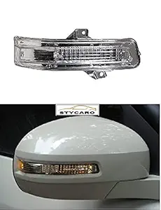 STYCARO-Turn Signal Car Side Rear View Mirror Replacement LED Indicator Right Driver Side Light Assembly compatible with Maruti Swift Dzire Type 3 2012-2017 Model (Yellow) -01 Pcs.