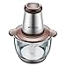Produktbild OOFYHOME Mini elektrische Chopper, Küchenmaschine perfekt für Babynahrung, Fleisch, Paniermehl, Chutney, Zwiebeln , coffee color , 2.0l